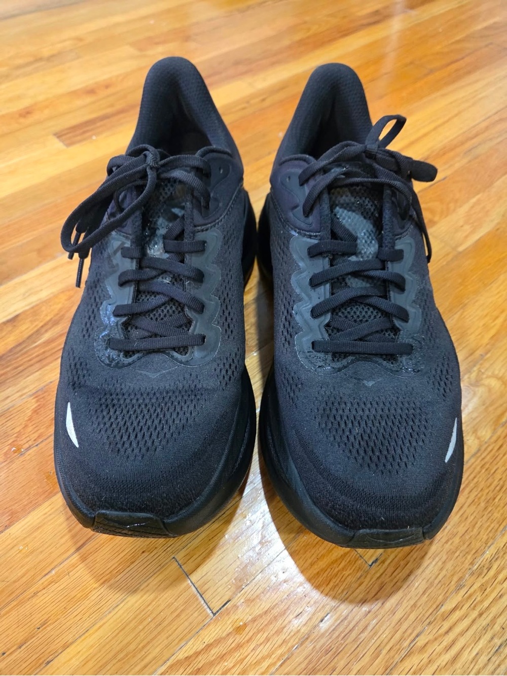 HOKA ONE ONE Bondi 9 Triple Black Men's Size 12D Running Shoes 1162011 Near Mint